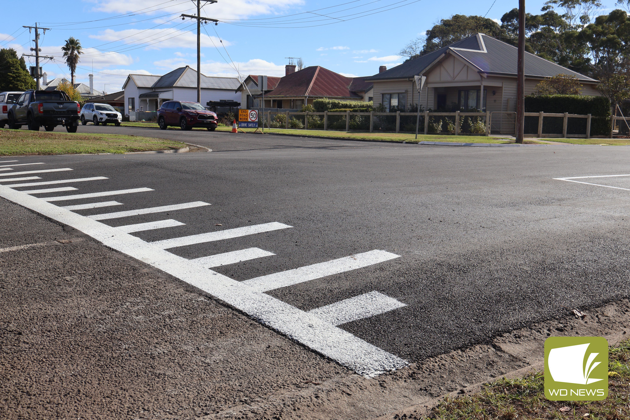 Smooth: The raised intersection acts as a speed bump, slowing down traffic, in addition to providing a wheelchair-accessible parking bay for Cooinda participants.