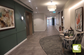 Household areas include seating and artworks from Glenormiston artist Jess Fowler to create a homely environment.