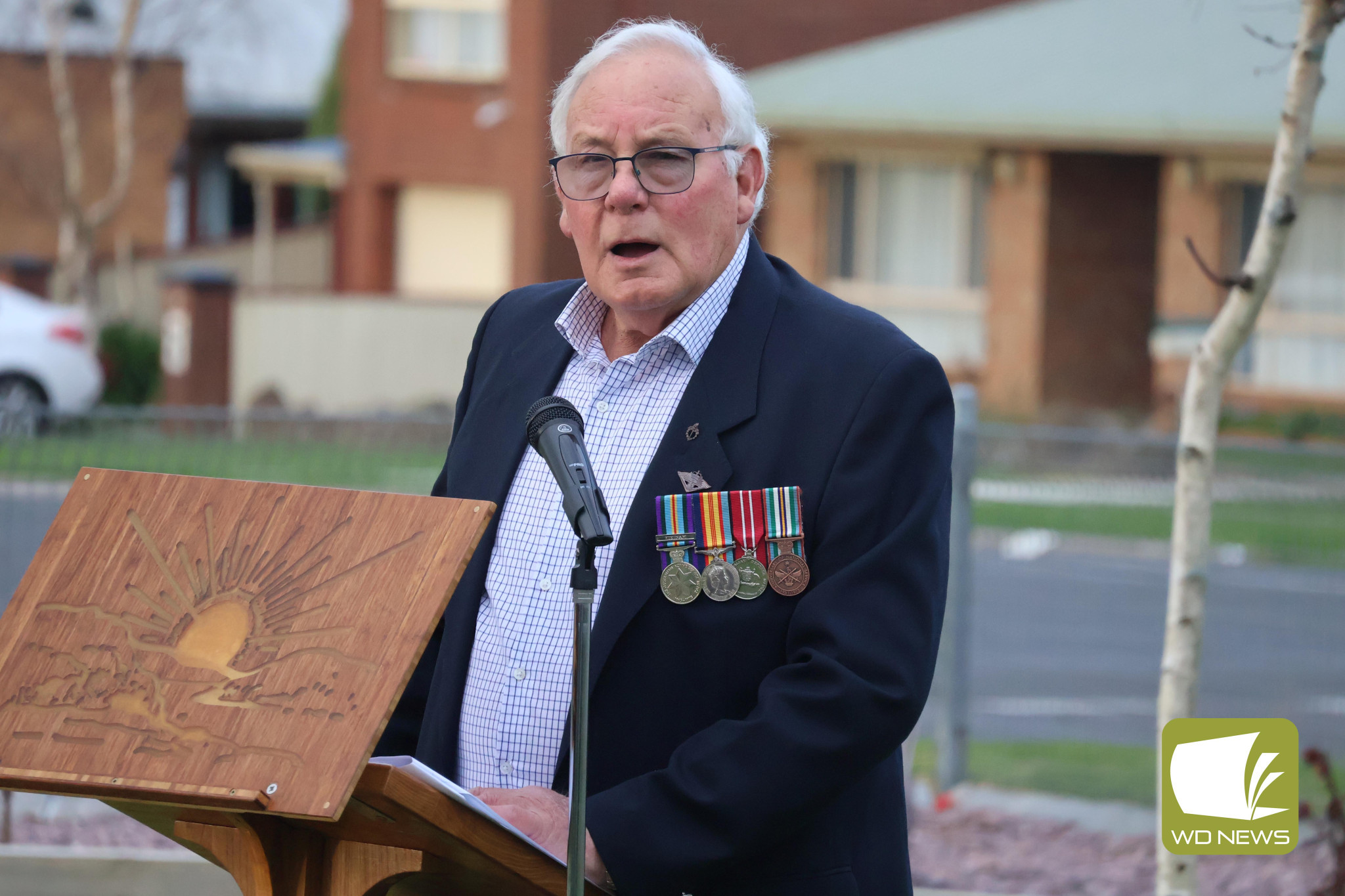 Lest we forget: Terang Returned and Services League sub-branch president Terry Fidge led a moving service on Sunday as part of Vietnam Veterans Day. Mr Fidge, himself a Vietnam veteran, recounted his own experiences to highlight the polarising nature of Australia’s longest military engagement of the 20th century.