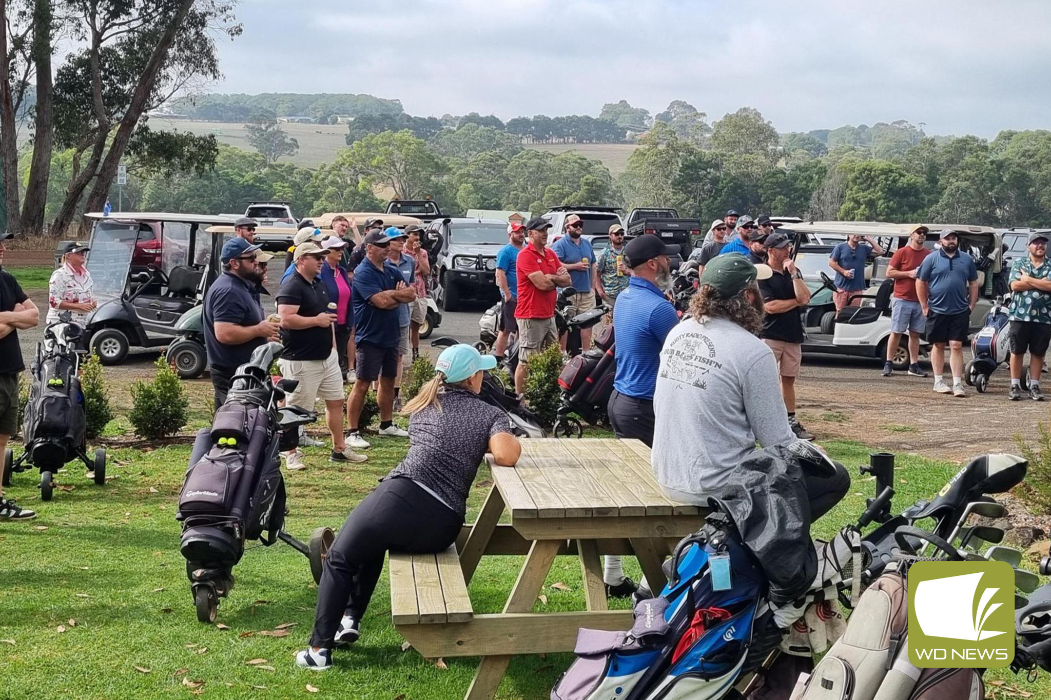 Golf for a cause: Golf enthusiasts gathered from as far as Melbourne to help raise money for the Good Friday Appeal at Timboon’s annual golf and auction day.