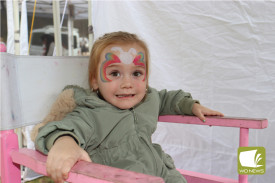 Eleanor Kain (3) couldn’t wait to get her face painted.