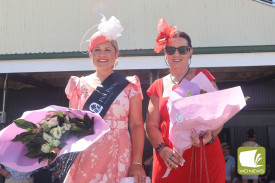 Best dressed lady winner Melinda Nurse and runner-up Di Cornish.
