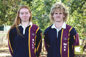 Kyla Groves and Max Rantall are representing Timboon P-12 senior school.