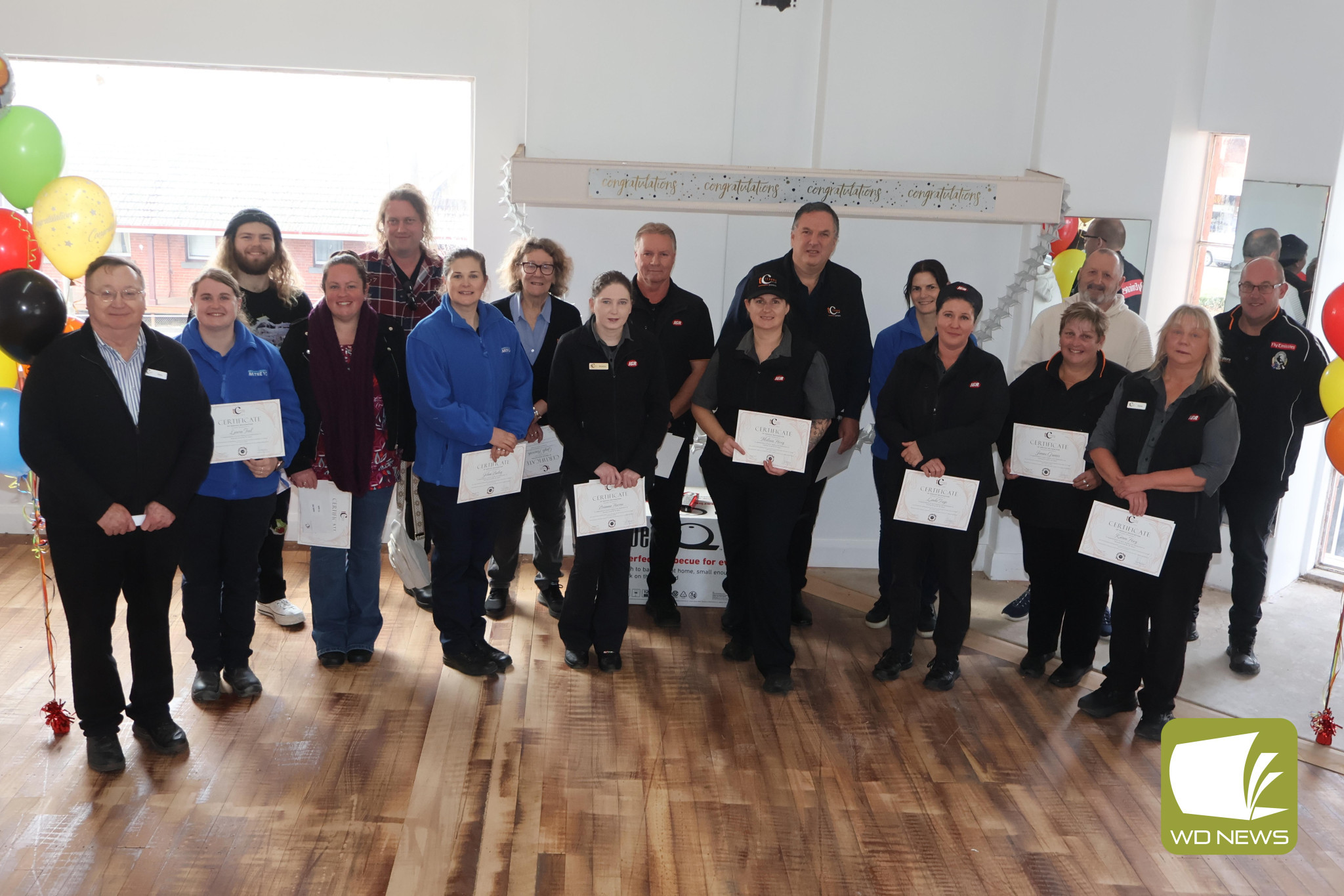 Thank you: More than a dozen members of the Terang and District Op-shop were recognised for more than 300 collective years of service.