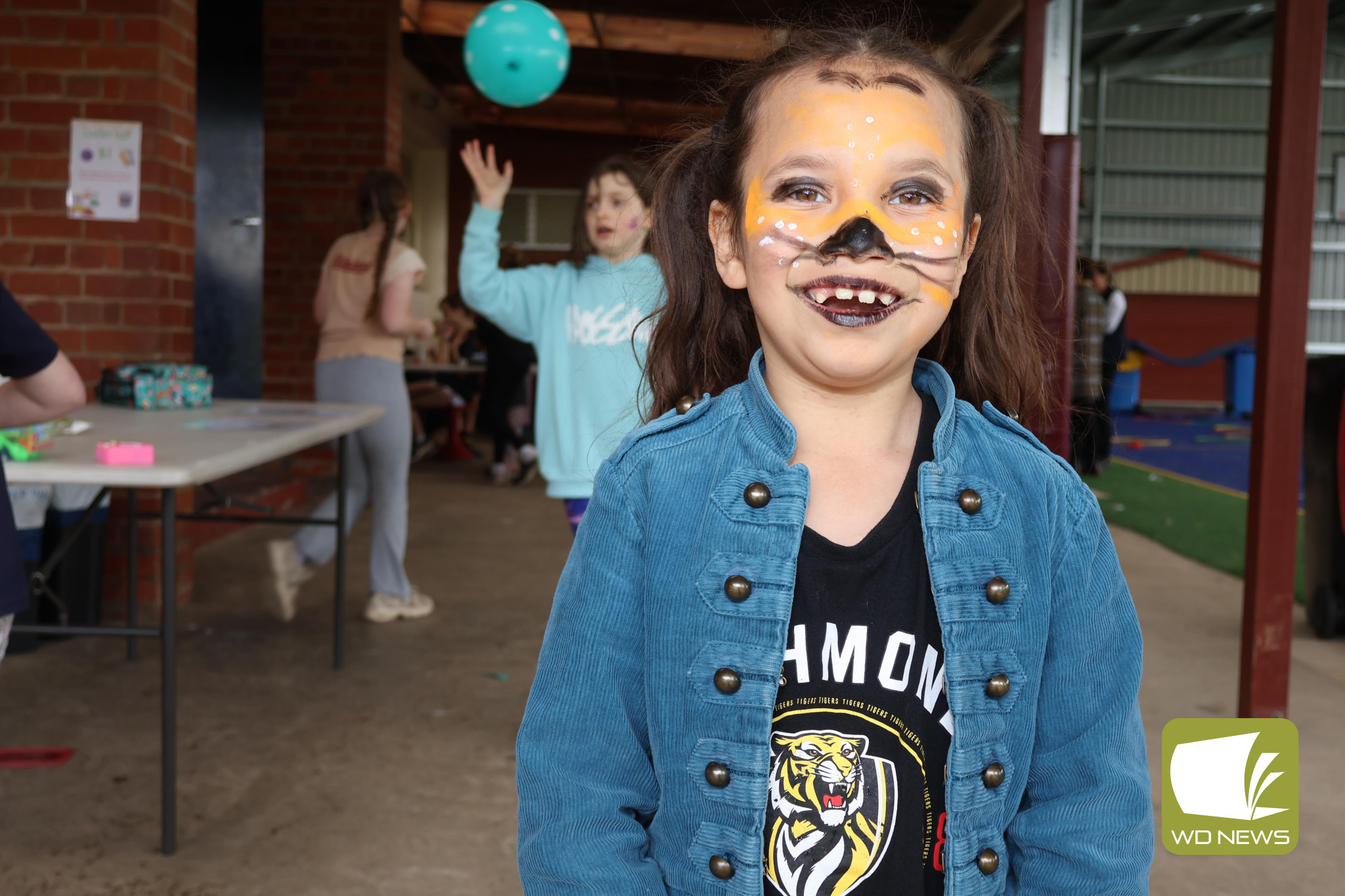 For a good cause: St Colman’s Primary School students used their footy colours day to create a special occasion to support those less fortunate.