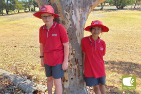 Noorat Primary School leaders Ryan McKenzie and Naida Smith.