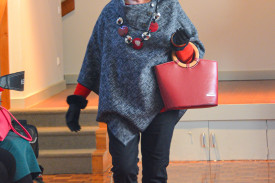 Accessories and jewellery were also picked from the range at the Timboon Opportunity Shop, allowing for a pop of colour.
