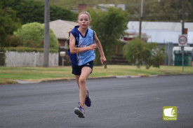 Nearly there: Some of the youngest runners showed their talent.