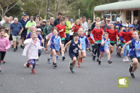 And they’re off: A very enthusiastic start saw the walkers take off on the 5.92-kilometre trek.