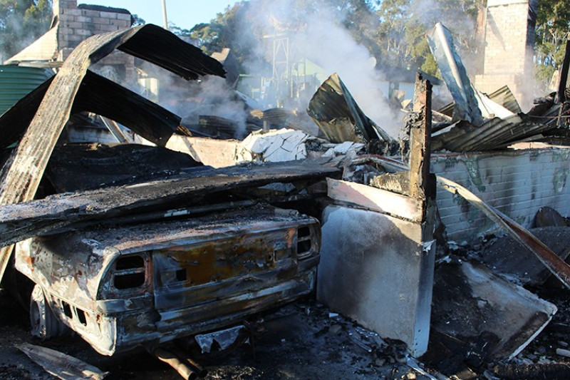 Morning blaze destroys house - feature photo