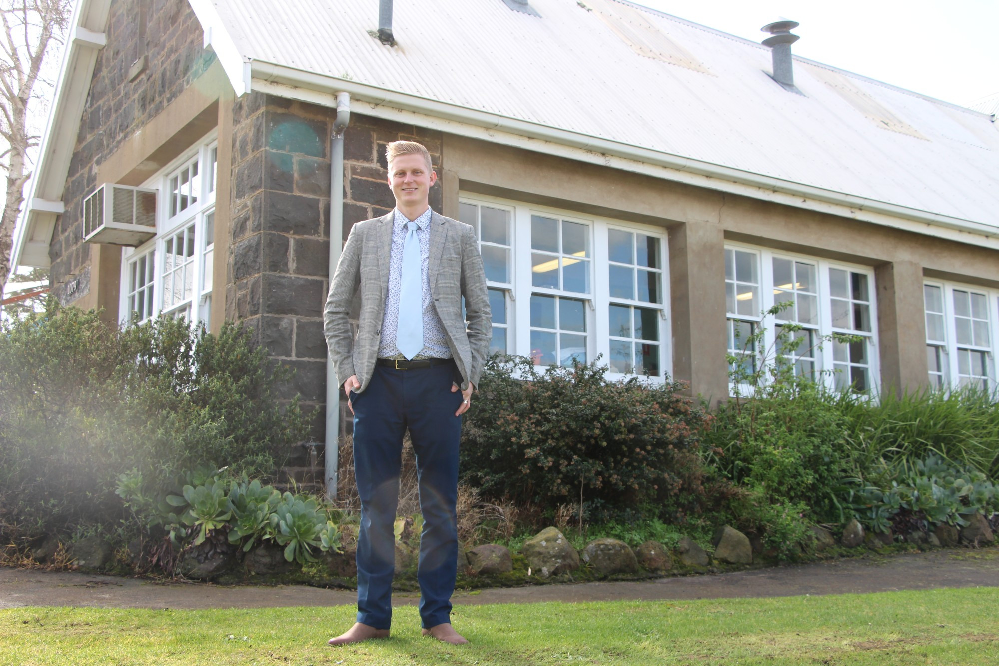 Welcome: Acting principal Scott Kenyon has been welcomed with open arms at Panmure Primary School.