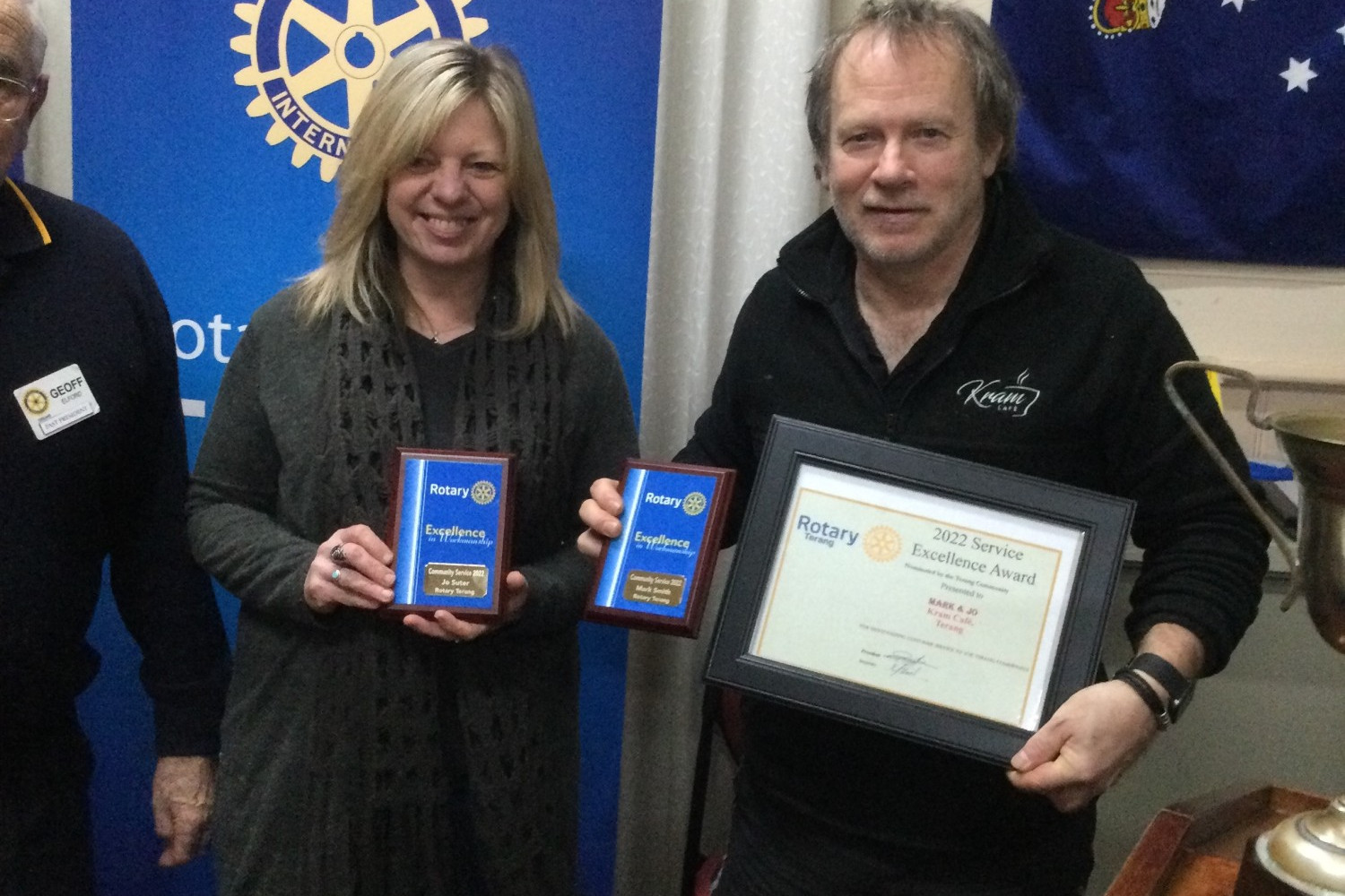 Jo Suter and Mark Smith of Kram Cafe received Customer Service Awards.
