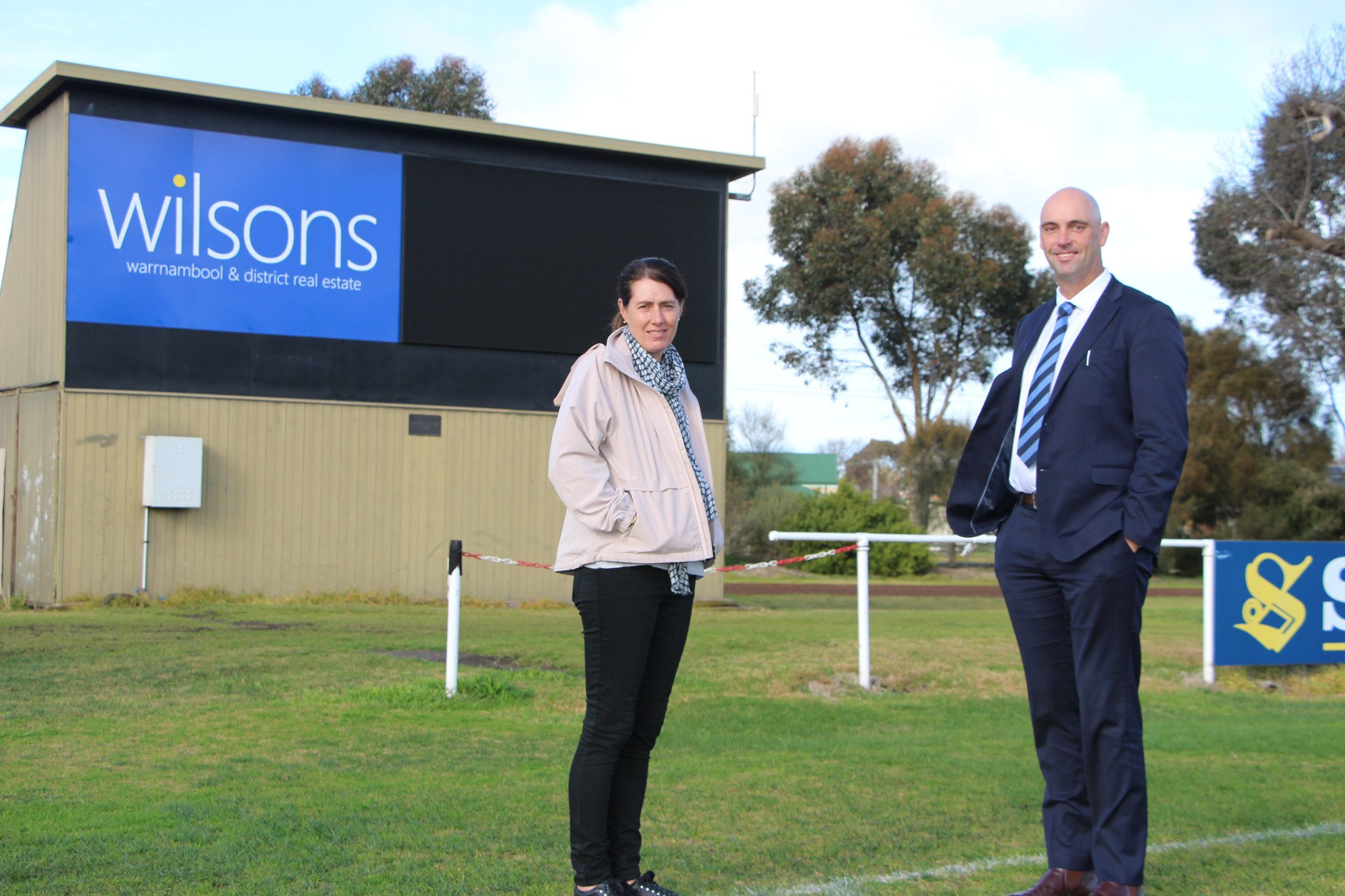 Major sponsor: Wilsons has inked a new naming rights deal at the Mortlake Recreation Reserve, with the ground to be officially named ‘Wilsons DC Farran Oval’. Mortlake Recreation Reserve Committee chairperson Jacinta Wareham and Wilsons director Lucas Wilson met last week to celebrate the partnership.