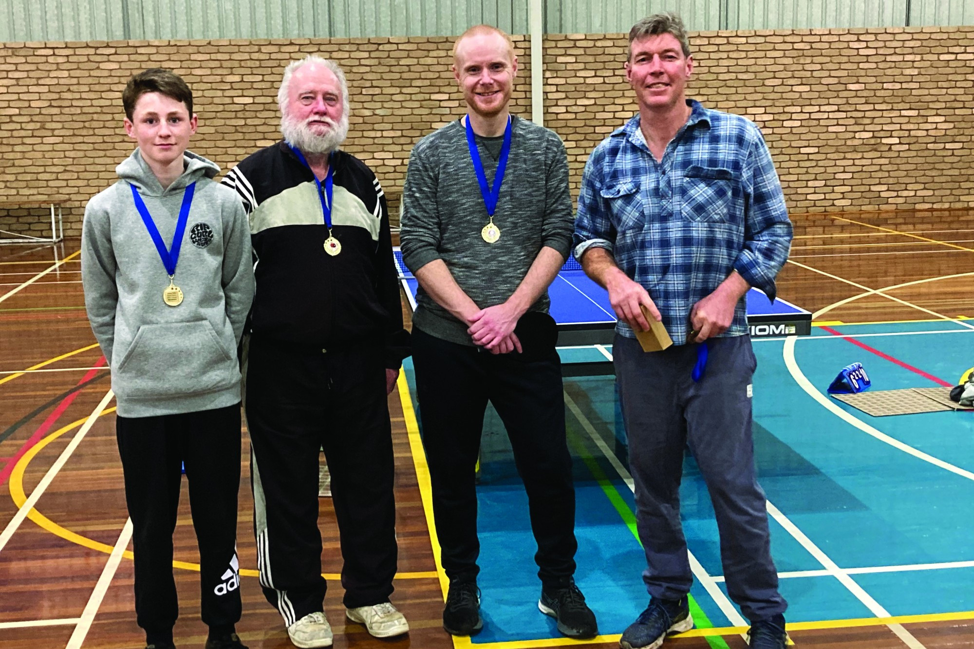 2022 Premiers Three and a Half Men (l to r) Charlie Kenna, Pat Nicholson, Daryl Burns and Sam Heffernan.