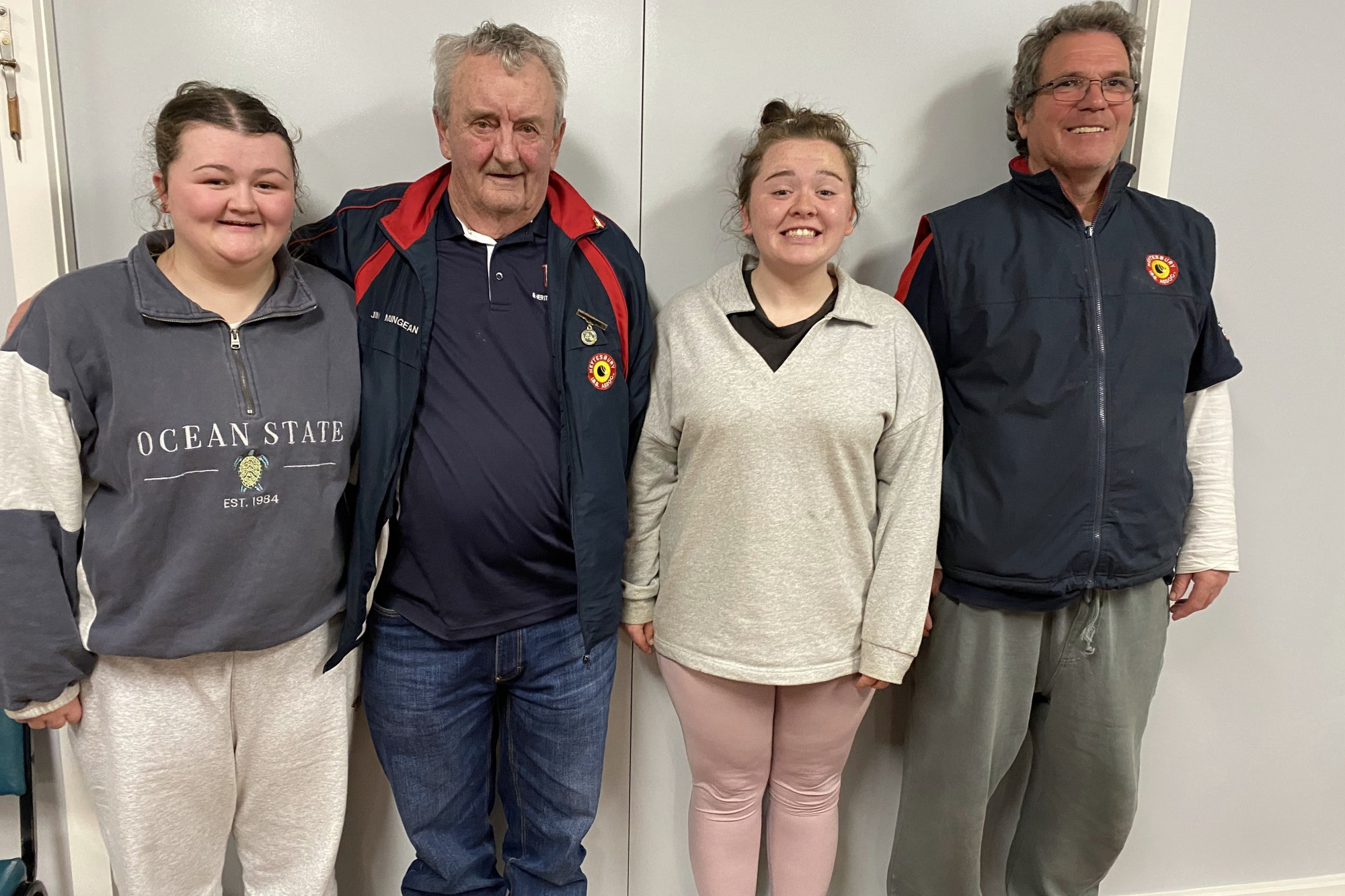 2022 HIBBA Fours Champions - Timboon Lawn (from left): Lara Mungean, Jim Mungean, Jacoba Mungean, Murray Lucas.