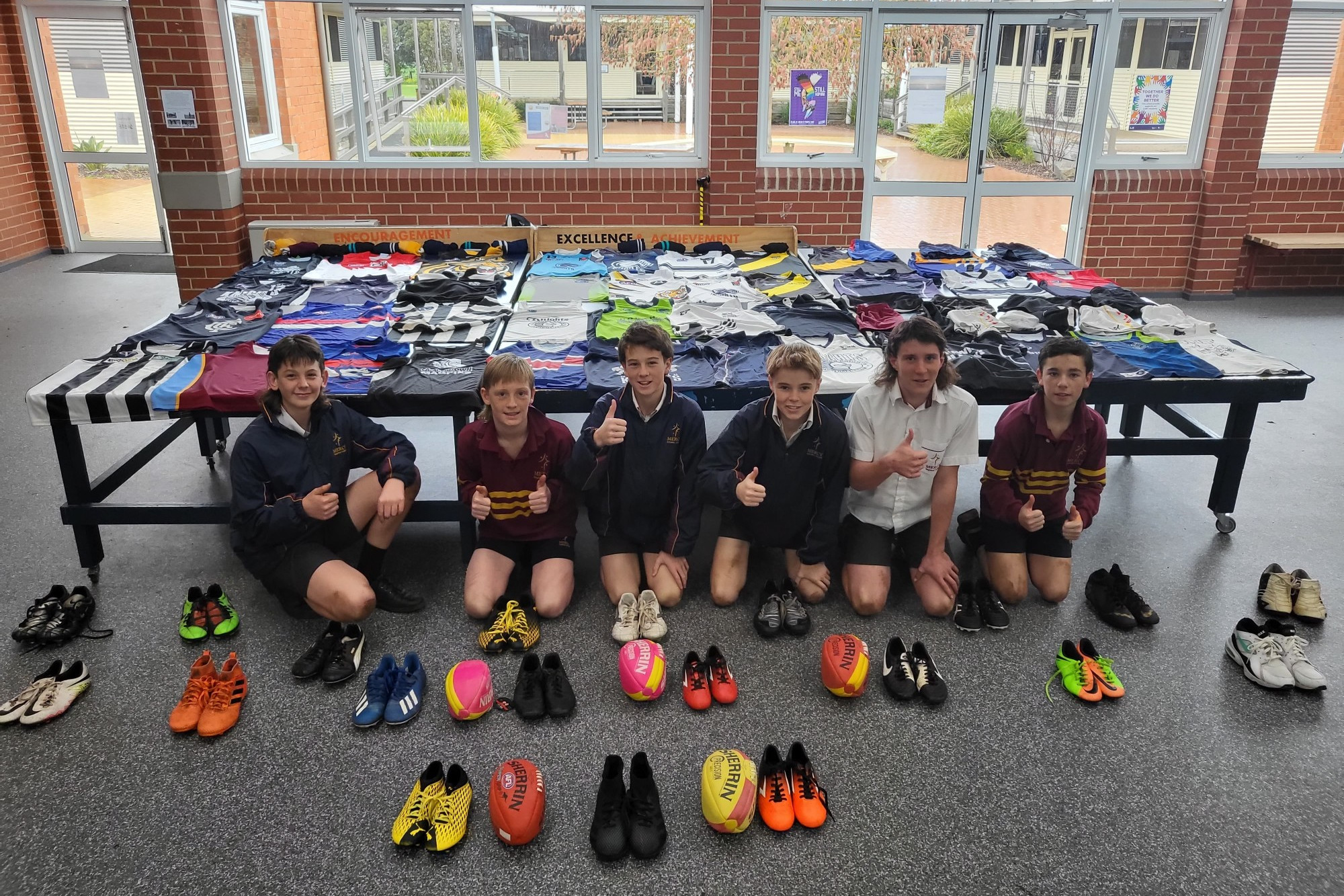 Between the sticks: MRC students at the O’Keeffe Campus in Noorat have rallied donations in support of Indigenous communities in Western Australia.