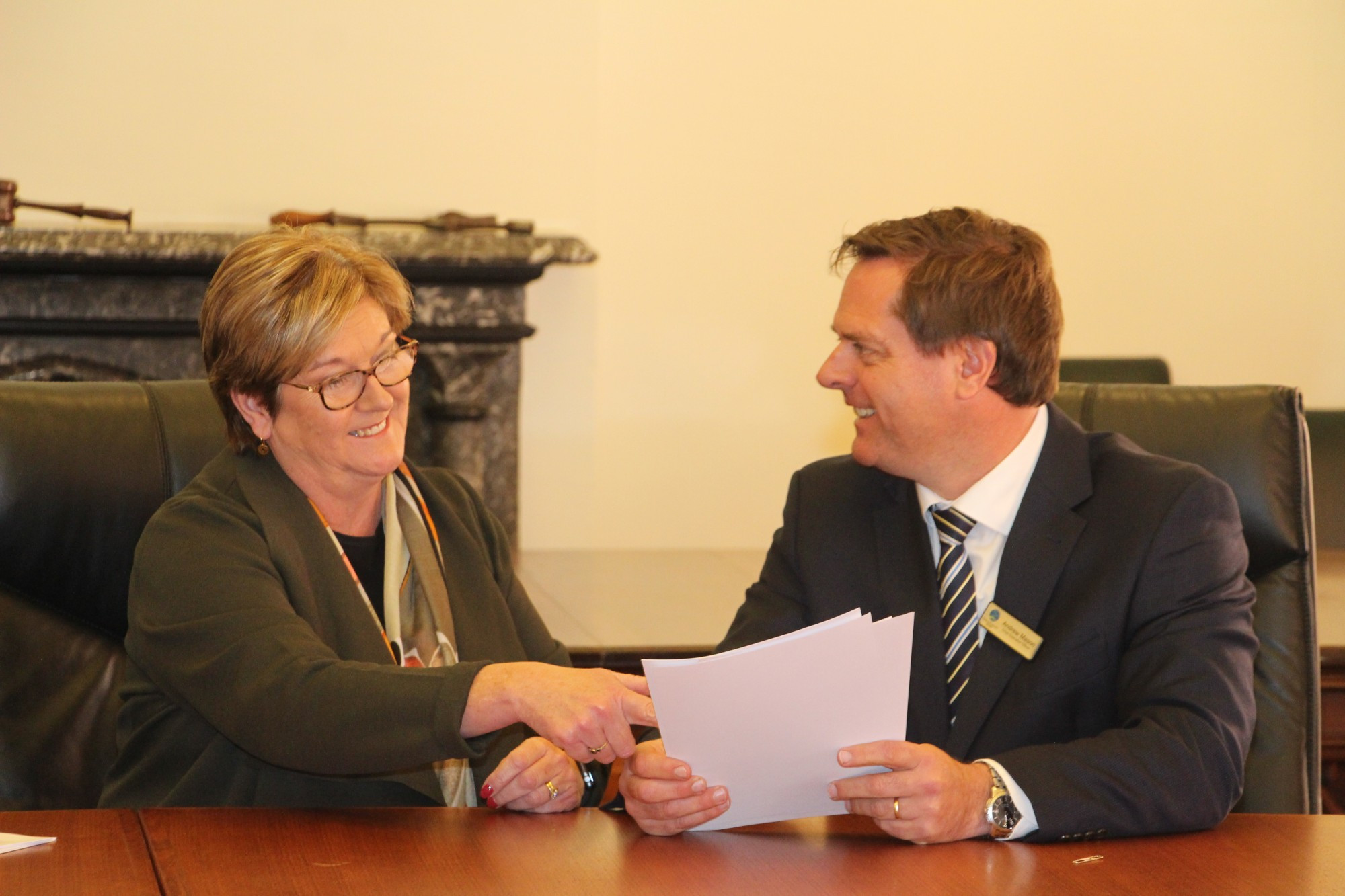 Priorities straight: Corangamite Shire mayor Ruth Gstrein and chief executive officer Andrew Mason have reveal ten projects prioritised for State Government Funding.