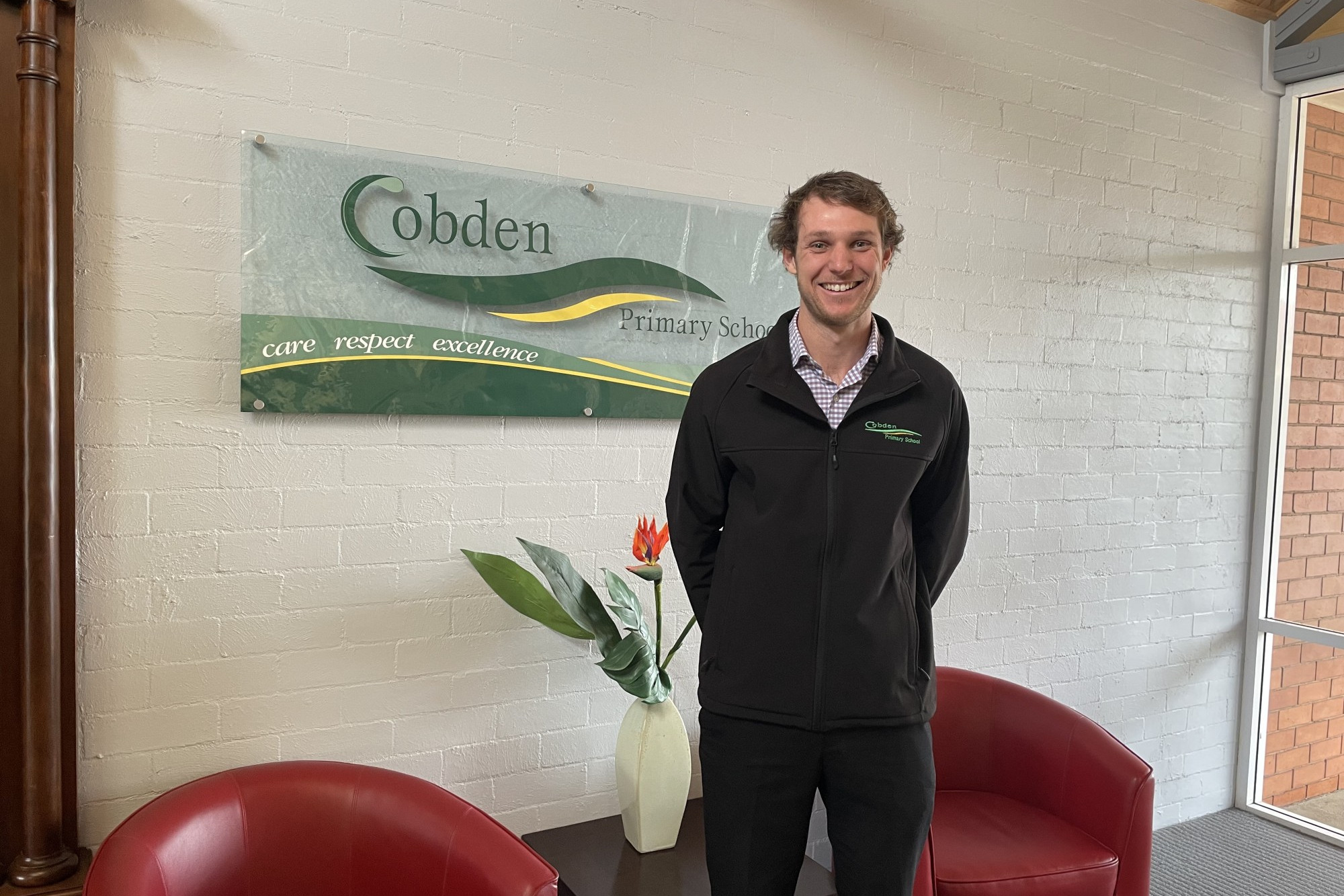 The Cobden Primary School community has welcomed new acting principal Jarod Bacon to the school.