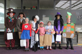 Creative: These students won best dressed at the Mortlake College dress-up day. 