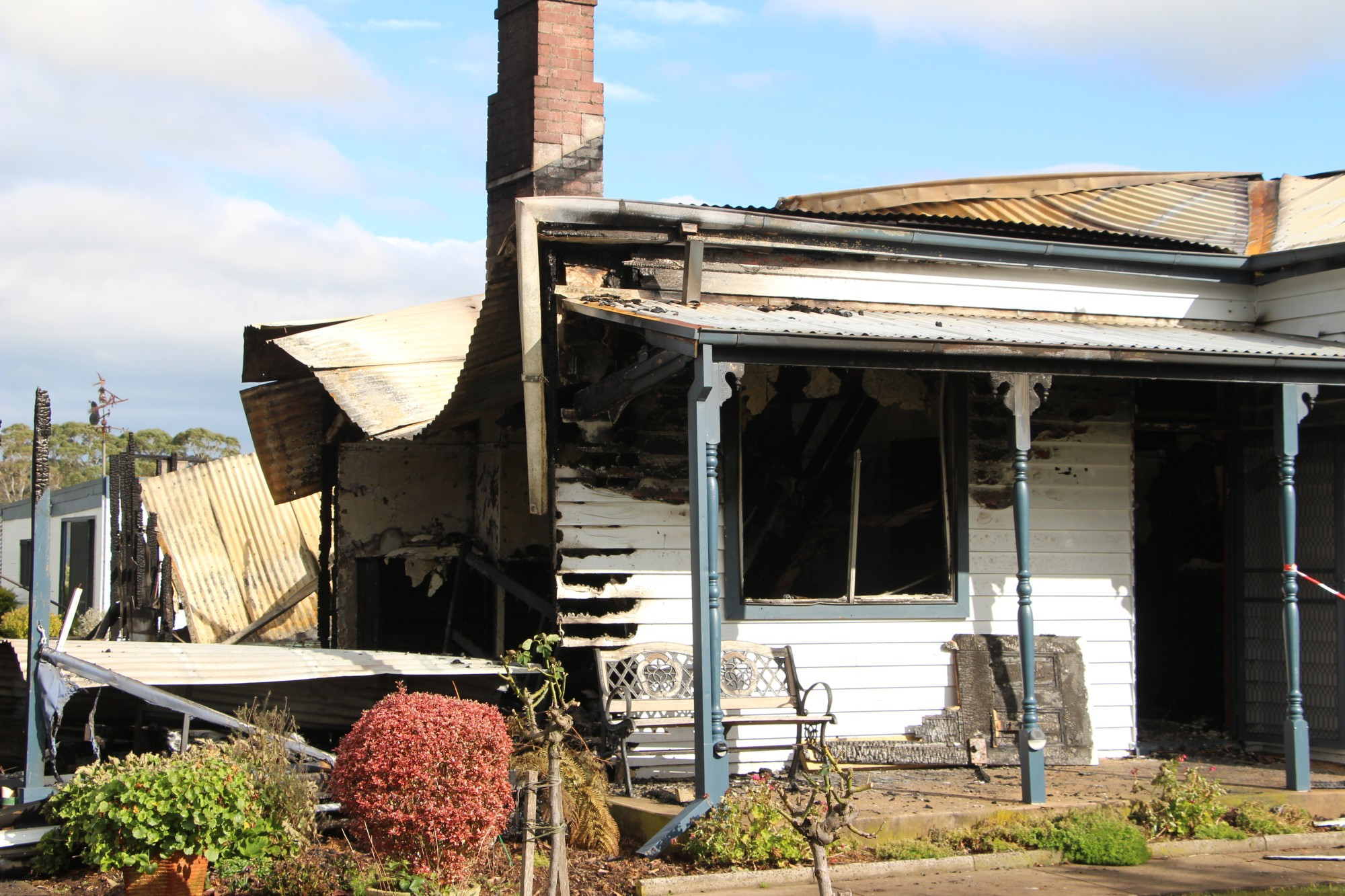 Engulfed: A home in Glenormiston was destroyed in a fire over the weekend, which CFA investigators determining the blaze was not suspicious. The occupants were not home at the time of the fire.