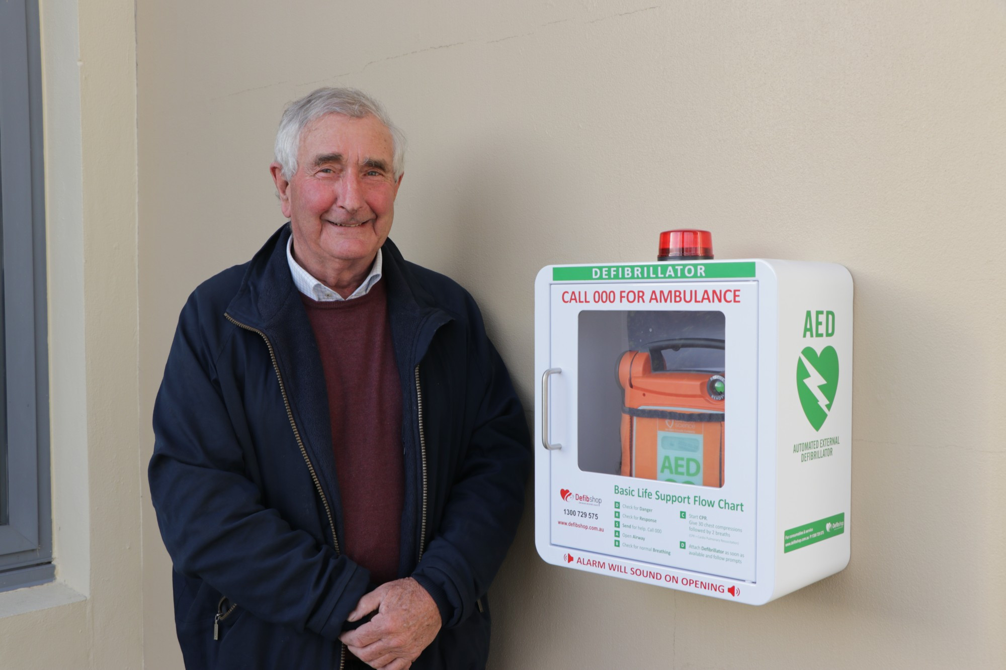 Life-saving: Moyne Shire Council has moved AEDs located at council offices to the exterior of the buildings, allowing public access 24/7.