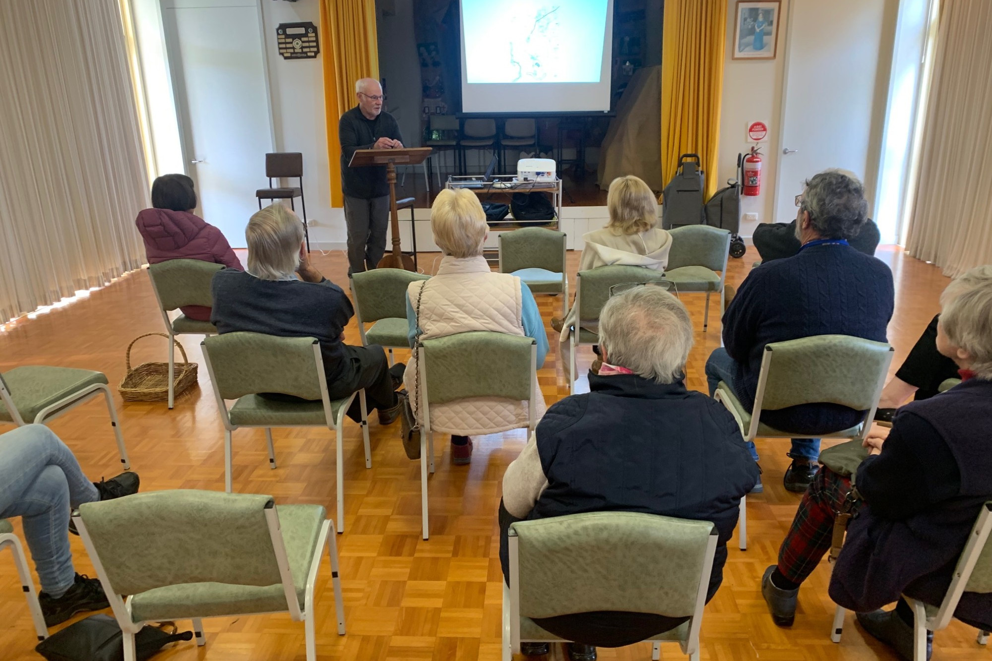 Camperdown’s Rob Lambell shares some of the history on Camperdown’s historical buildings with members of U3A Corangamite.