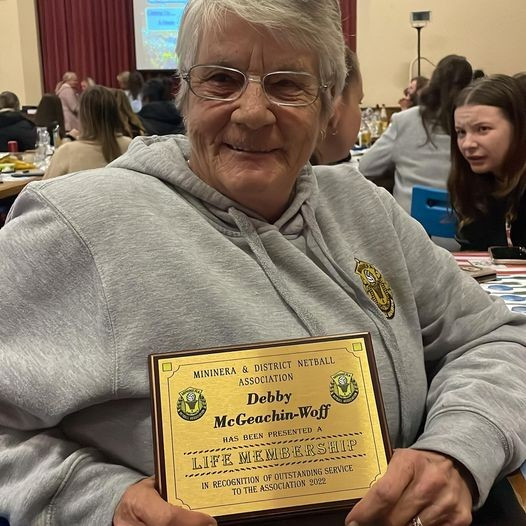 Mininera and District Netball Association life member Debby McGeachin-Woff.