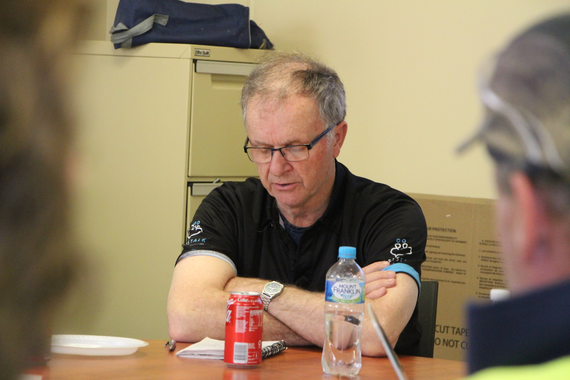 Courage: Ken Solly shared his personal story battling mental health with dozens of employees at Ridley Agriproducts last week as part of a pilot initiative to end the stigma of mental health.
