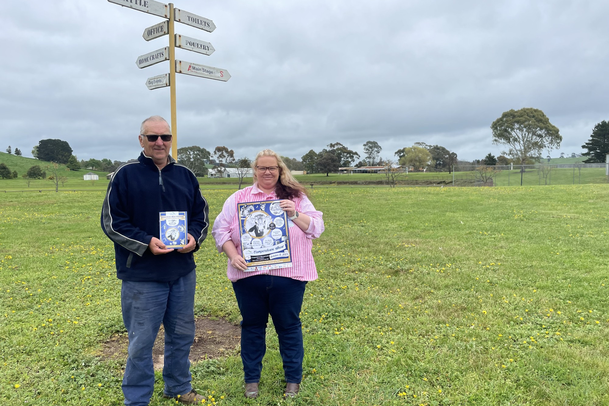 Milestone event: Camperdown show committee member Ian Gladman and show president Ashlea Church are looking forward to next weekend’s show which will be the 150th held.