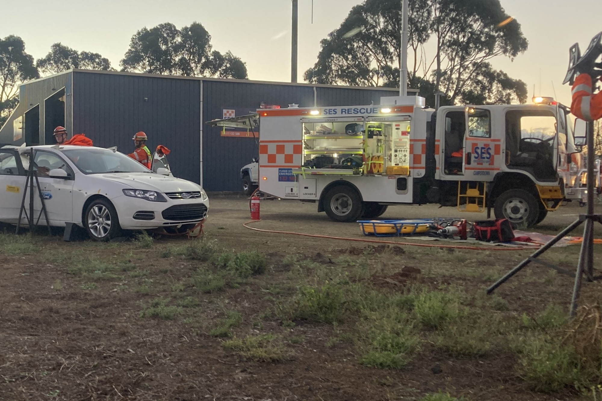 Glimpse in: Camperdown SES will complete a crash scenario at an open day at CRLX this weekend.