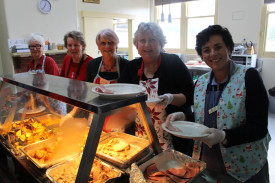 Uniting Church volunteers served up nearly 120 meals.