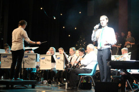 Toby McKenzie performs ‘The Holy City’ with the Lakes and Craters Band. 