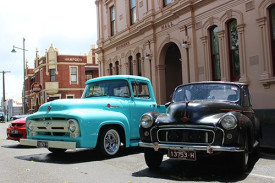 Manifold Street took on the feel of a bygone era with vintage cars on display. 