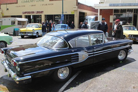A black Pontiac proved a crowd stopper in the Show and Shine.