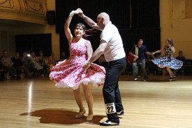 Competitors show off their skills in the Rock the Clock Dance Competition. 