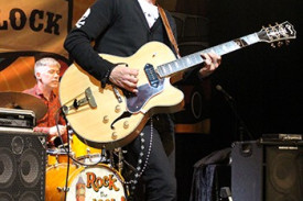 The Fender Benders’ guitarist in full swing. 