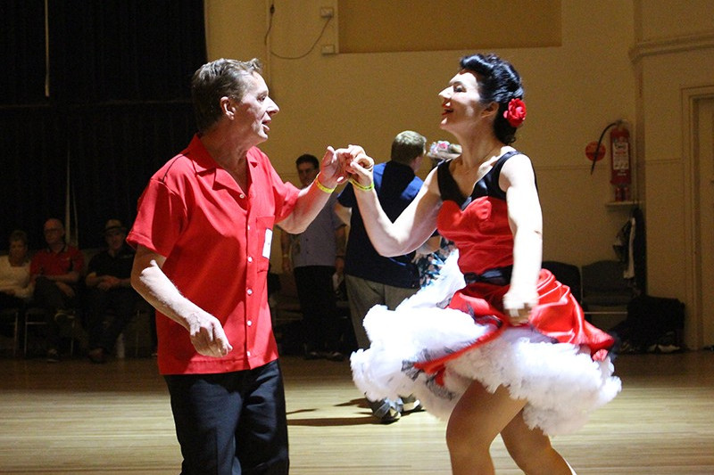 Rain and hail failed to dampen the enthusiasm of dancers at this year’s Rock the Clock Festival, despite activities being forced indoors.