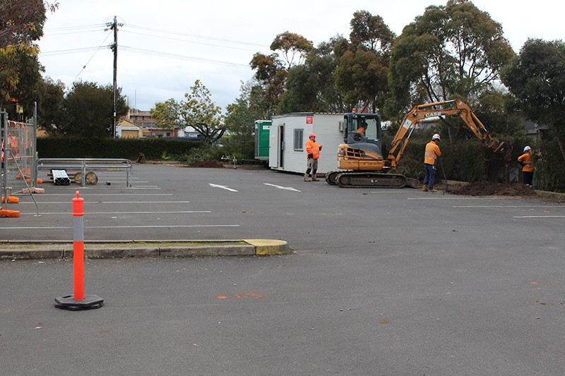 Camperdown’s Woolworth’s car park is currently operating at a reduced capacity as works to overhaul the store’s parking area take place. A three stage upgrade is aimed to make customers feel safer in the car park, with contractors digging holes for new lights as part of stage one works that began earlier this week.