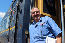Steam train organiser Eddie White.