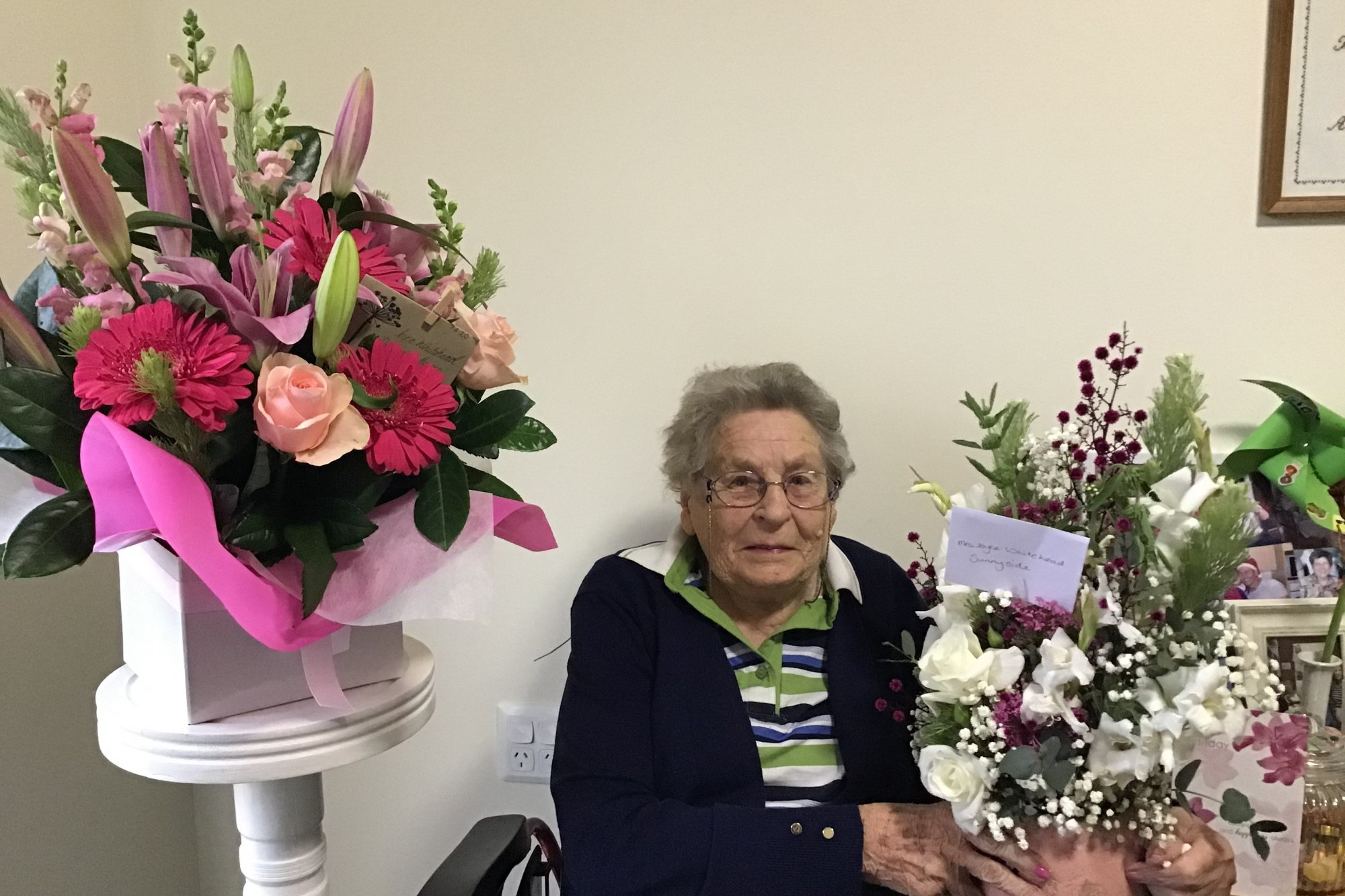 Happy birthday: Sunnyside House resident Joyce Whitehead celebrated a special milestone yesterday – turning 100 years-old.