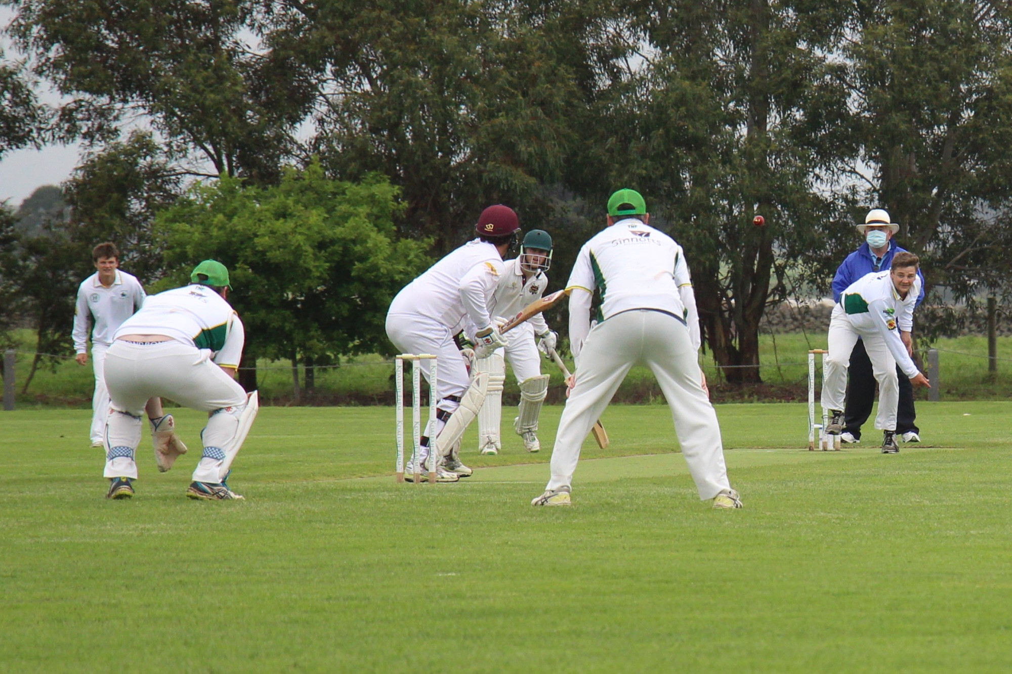 Bookaar’s Charlie Lucas, pictured bowling earlier this season, played a key role with the bat in the Pelicans win over Camperdown last Saturday.