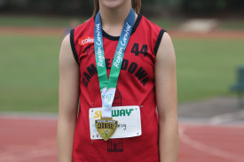 Ruby Darcy was victorious in both her high jump and triple jump events. 