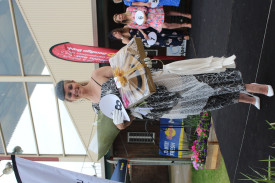 Fashions on the Field winner Rebecca Maddocks of Ararat.