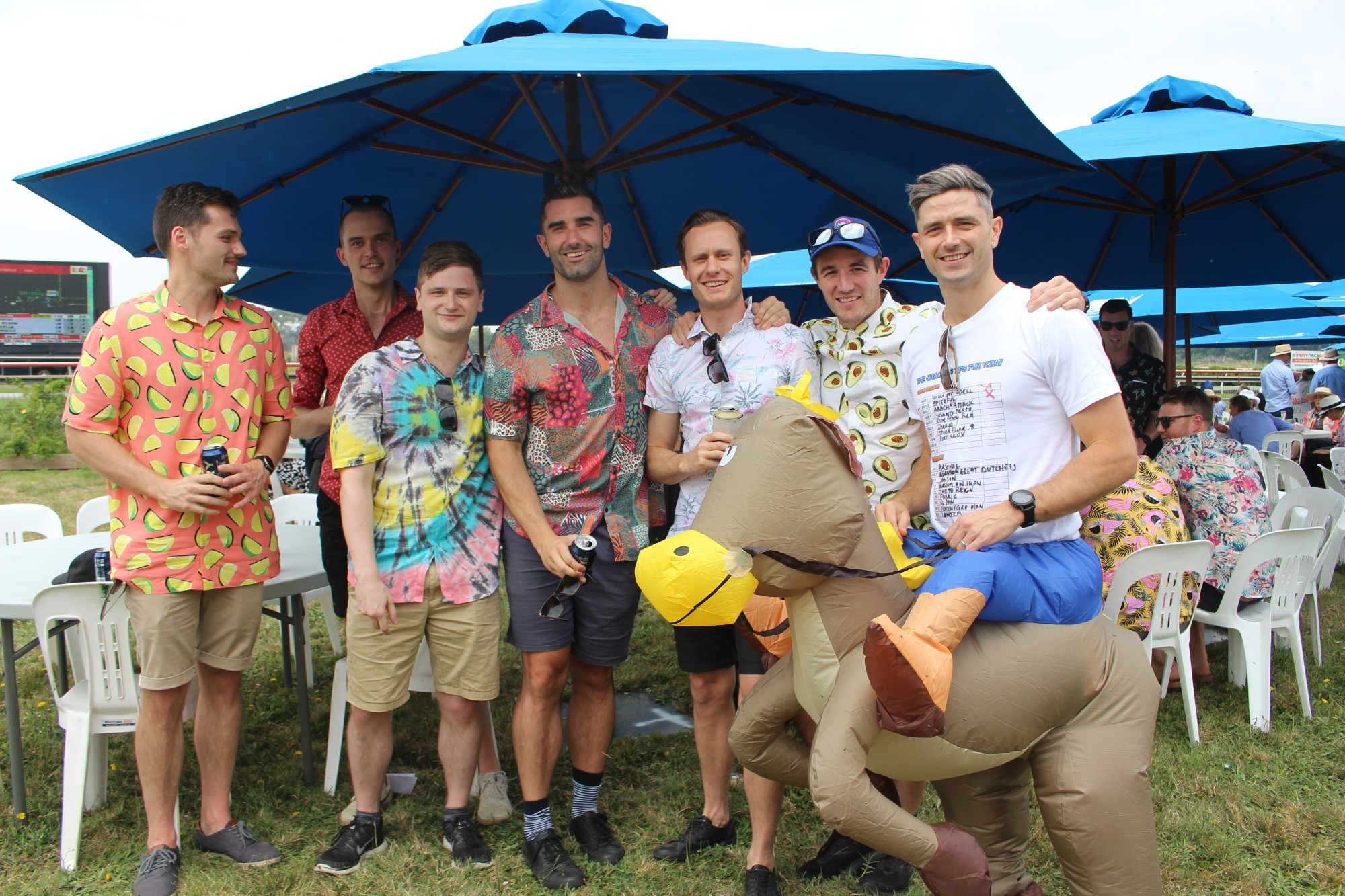 A buck’s party contingent from Ballarat made its way to the Camperdown Cup.