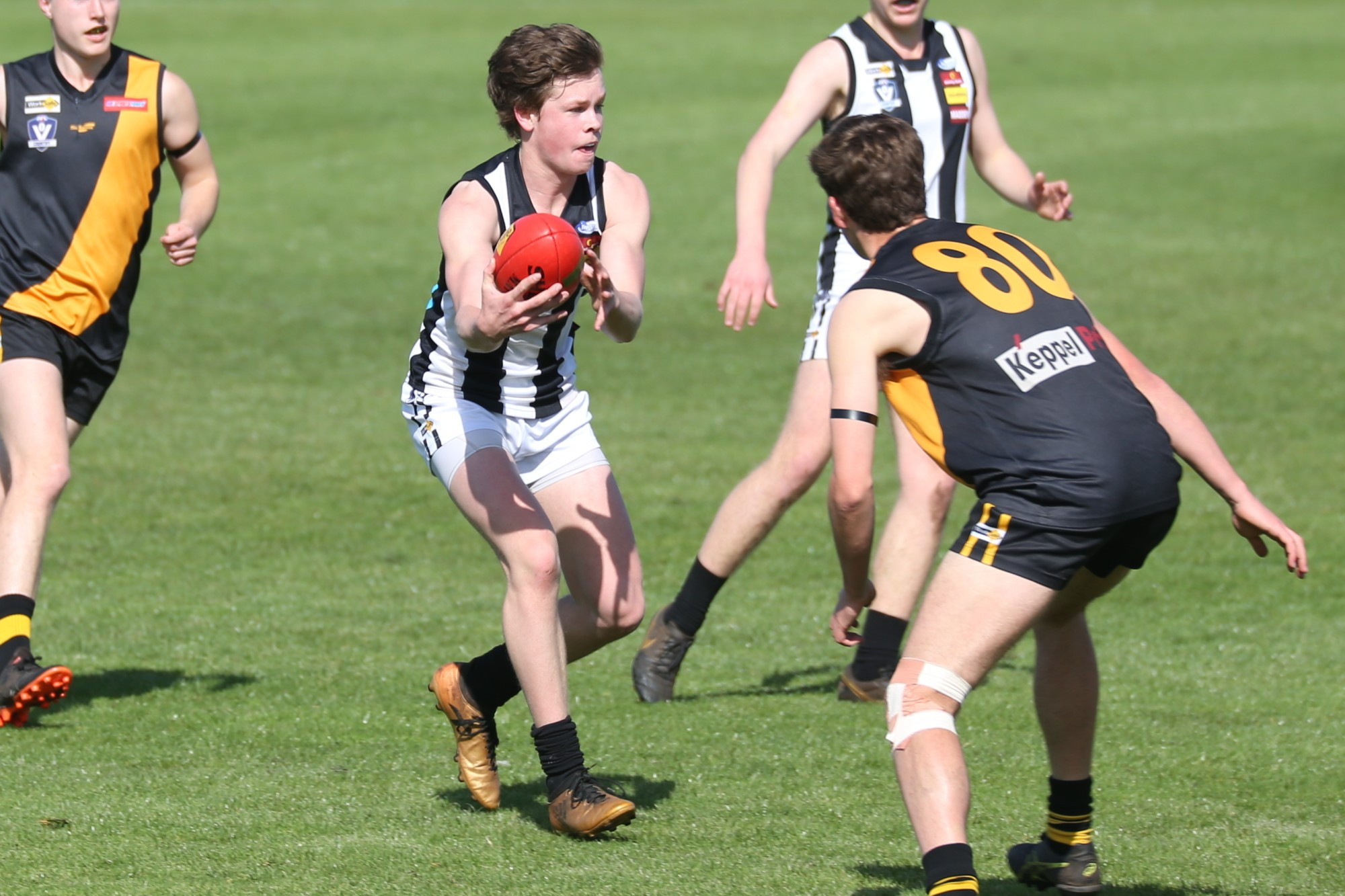 Camperdown’s Luke Bone is set to line-up for the Magpies’ under 18.5 football side this weekend.