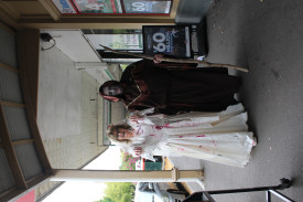 Camperdown Newsagents Nola and Shane McCann have some spooky fun. 