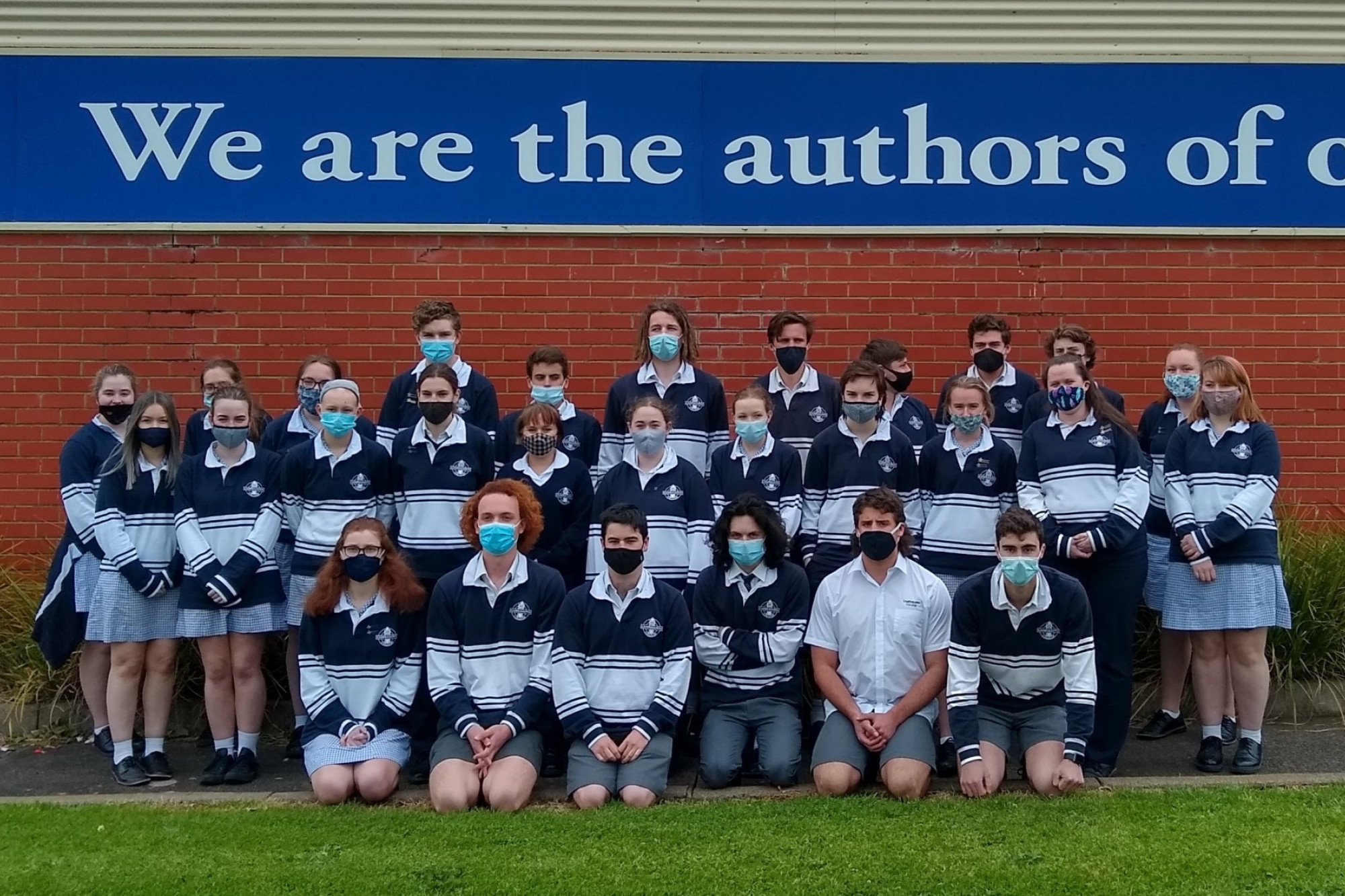 Congratulations: Camperdown College Year 12 students took part in a tree planting ceremony to mark their graduation.