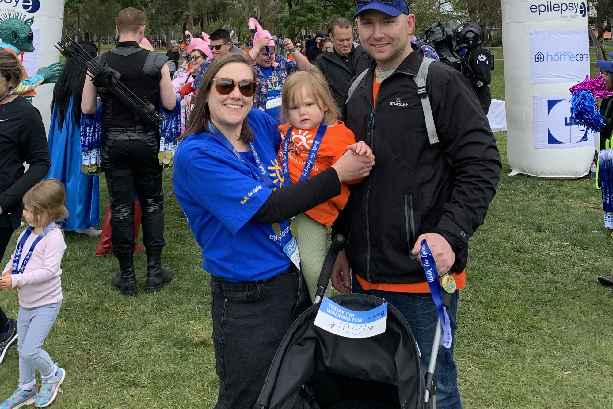 Charlene, Colin and Goldie took part in a fundraising initiative for the Epilepsy Foundation, locals can take part virtually next month.