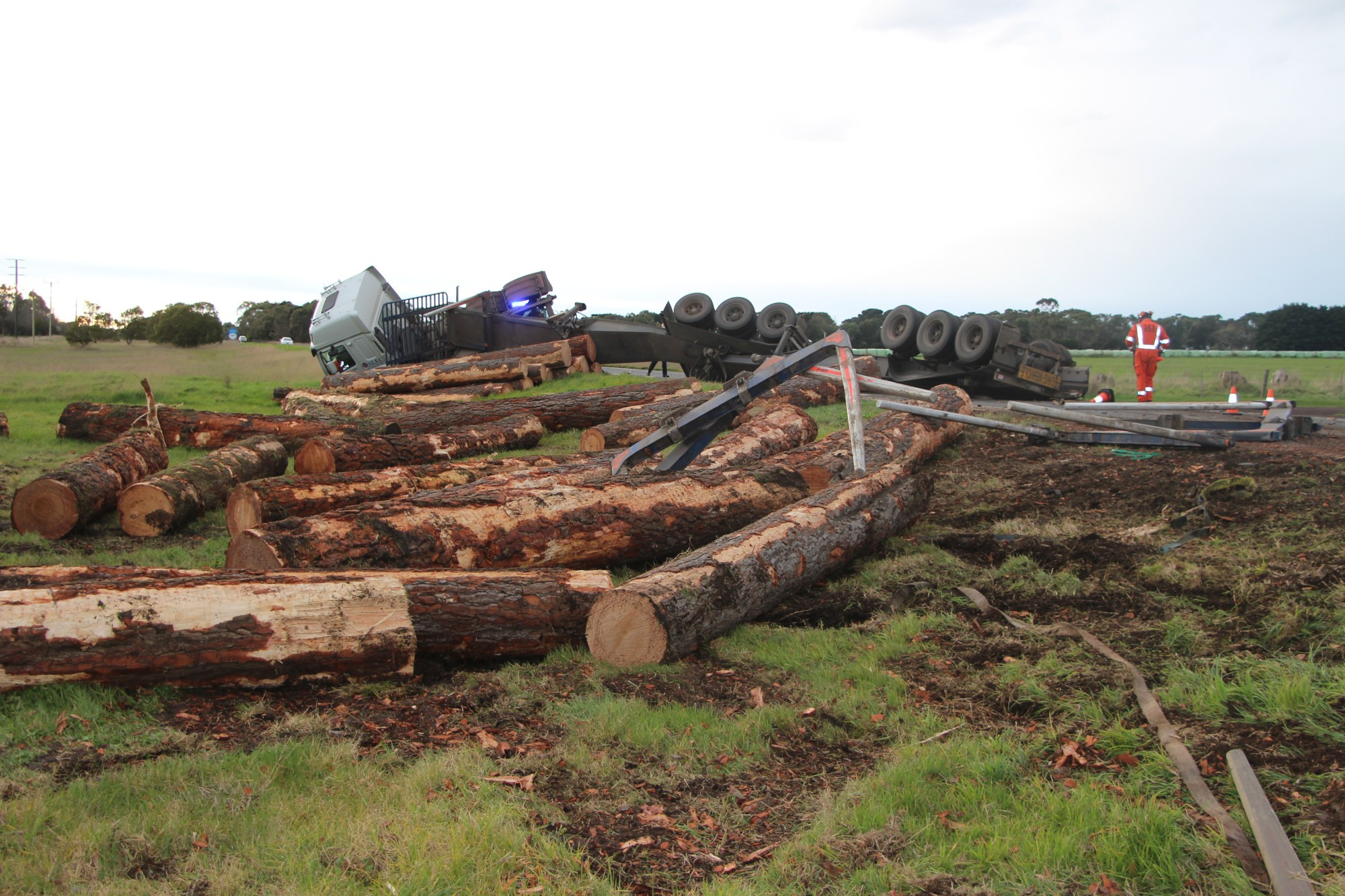 Single vehicle: Emergency services attended a truck accident at Gnotuk on Wednesday.