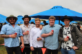 Beau Jeffery, Jackson Rock, Eddie Bell, Jayden Barker and Dylan Molone enjoyed some ciggars at the races. 